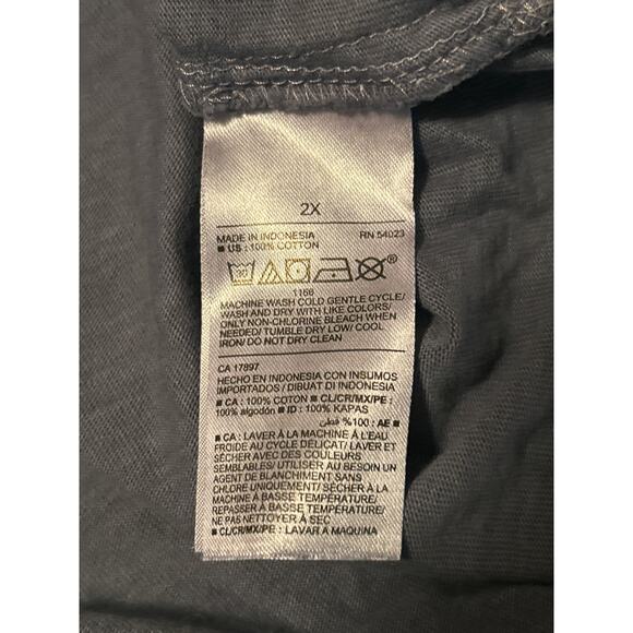 NWT Old Navy Dark Slate Blue Henley Style T Shirt Long Sleeve Size 2X - Picture 5 of 6